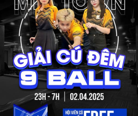Giải Cú Đêm 9 Ball Tại MIATOWN Cực Hấp Dẫn