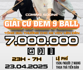Giải Cú Đêm 9 Ball Tái Xuất Lợi Hại Hơn Xưa